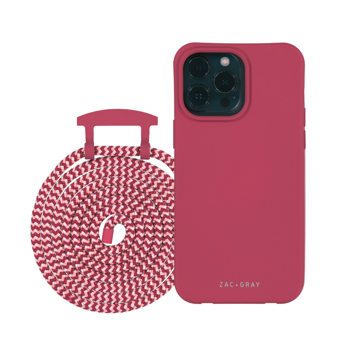 iPhone 15 RASPBERRY RED CASE + CORD - MAGSAFE