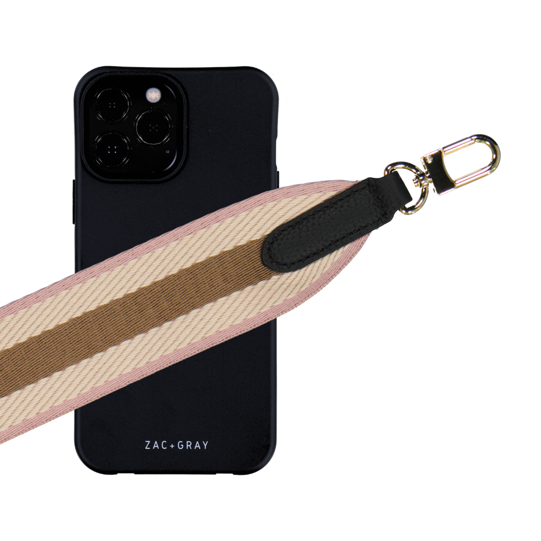 PINK + TAN STRIPE PATTERNED STRAP