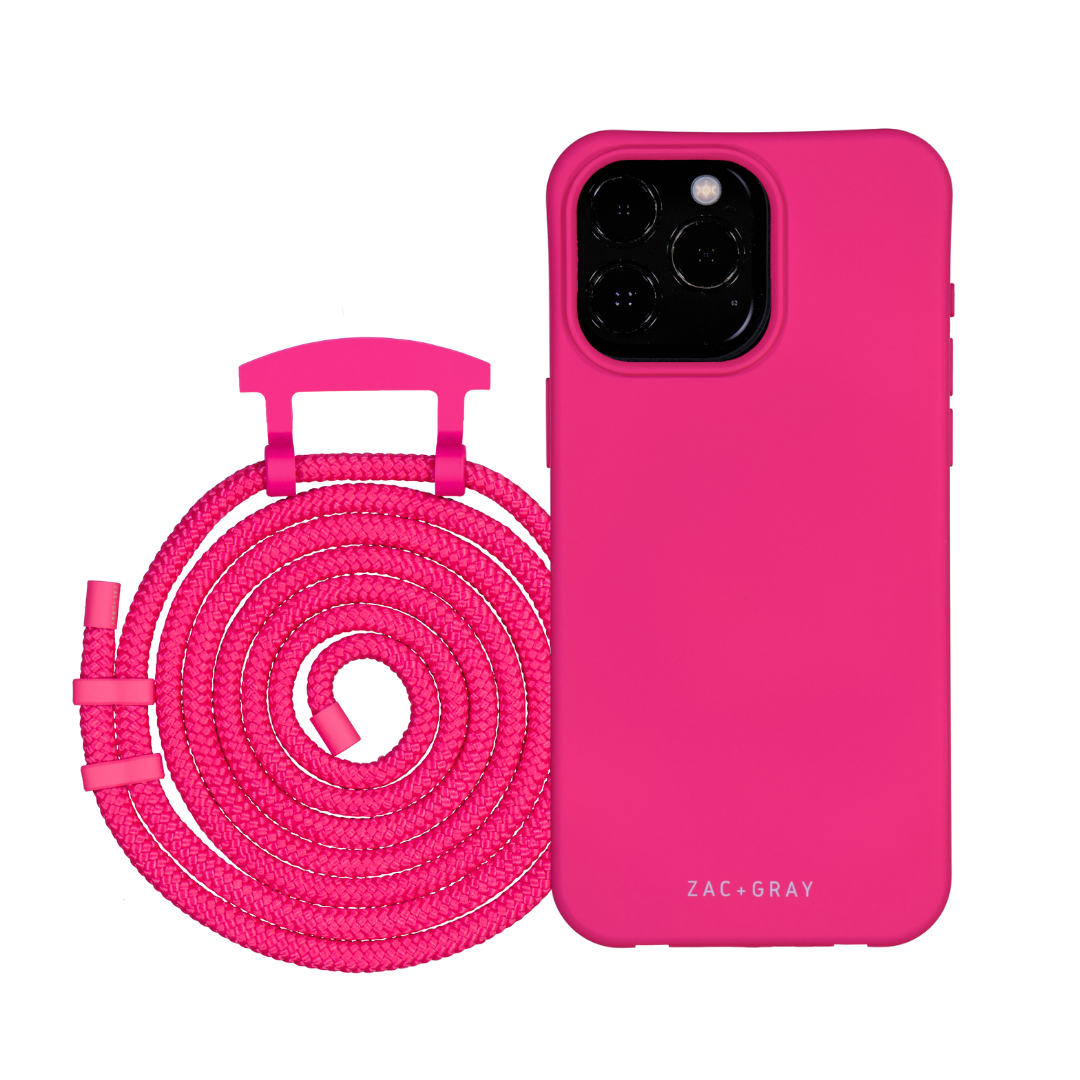 iPhone 15 HOT PINK CASE + CORD