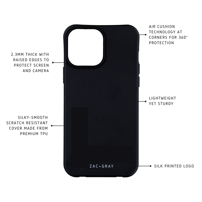 iPhone 12 and 12 Pro MIDNIGHT BLACK CASE