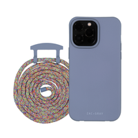 a phone case next to a colorful coiled case