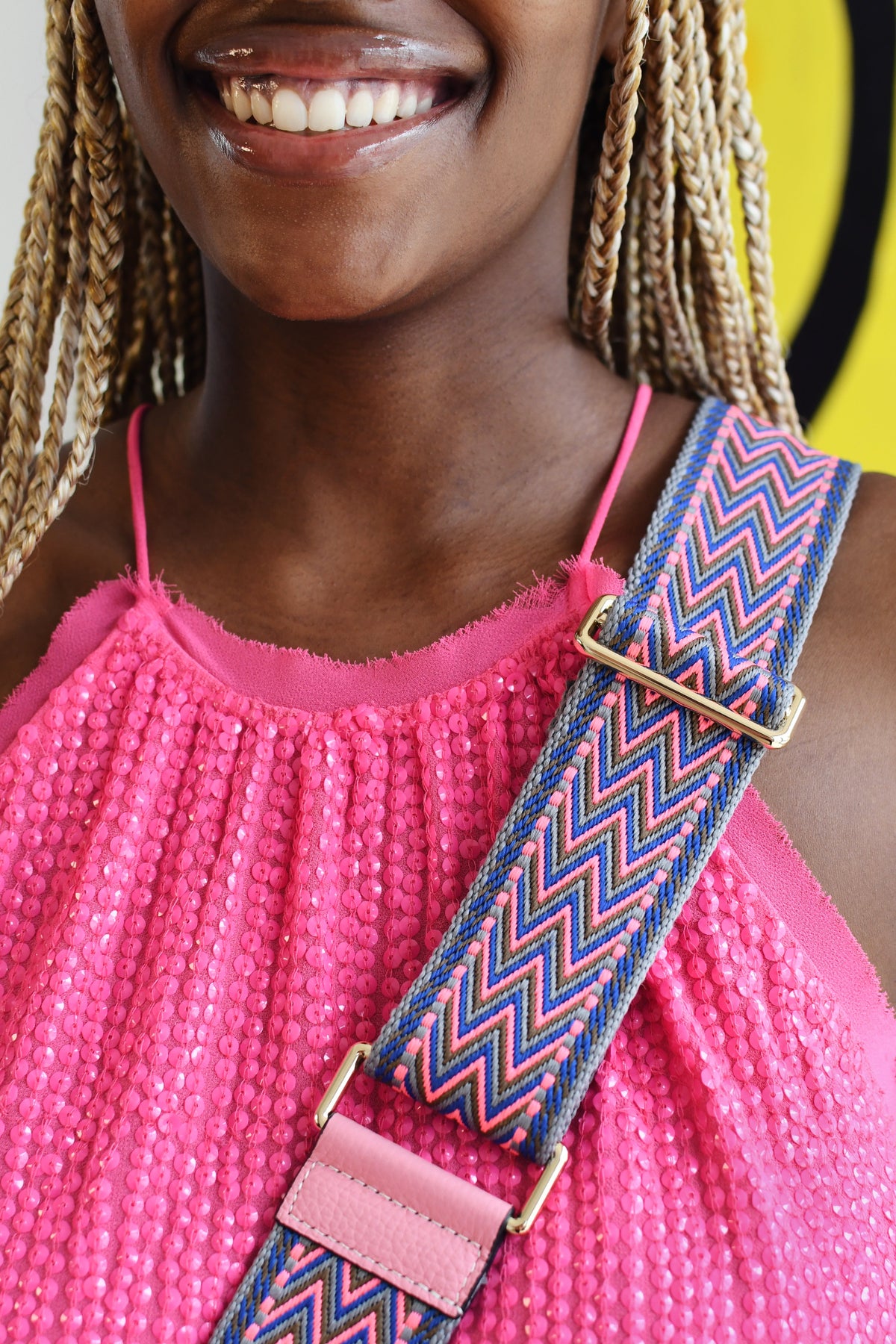 HOT PINK AZTEC PATTERNED STRAP