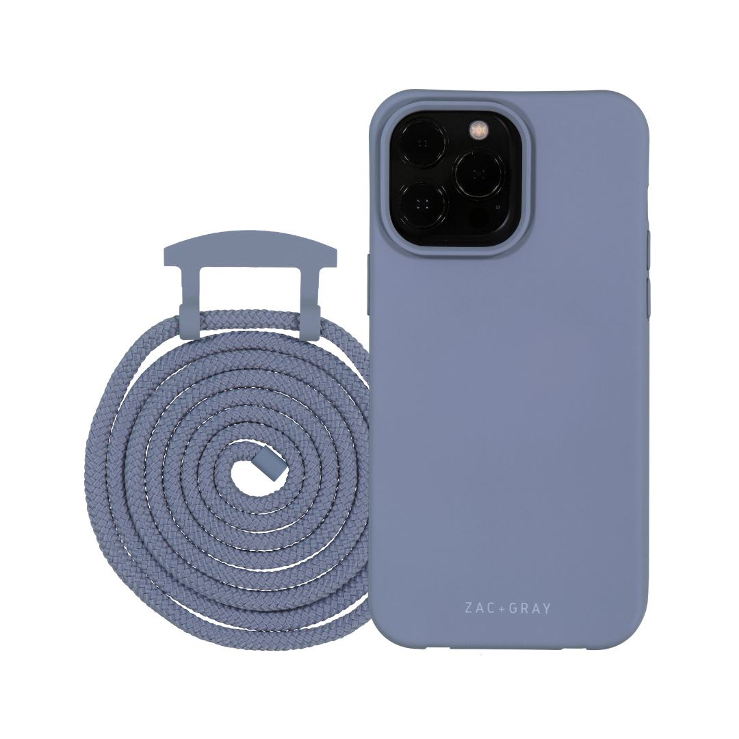 iPhone 14 Plus BLUE FOG CASE + CORD