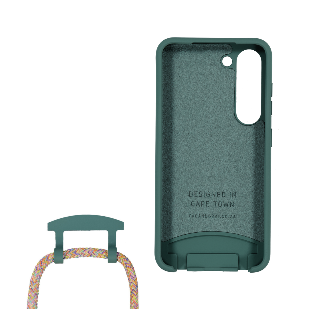 Samsung S23 TIDAL TEAL CASE + RAINBOW CORD