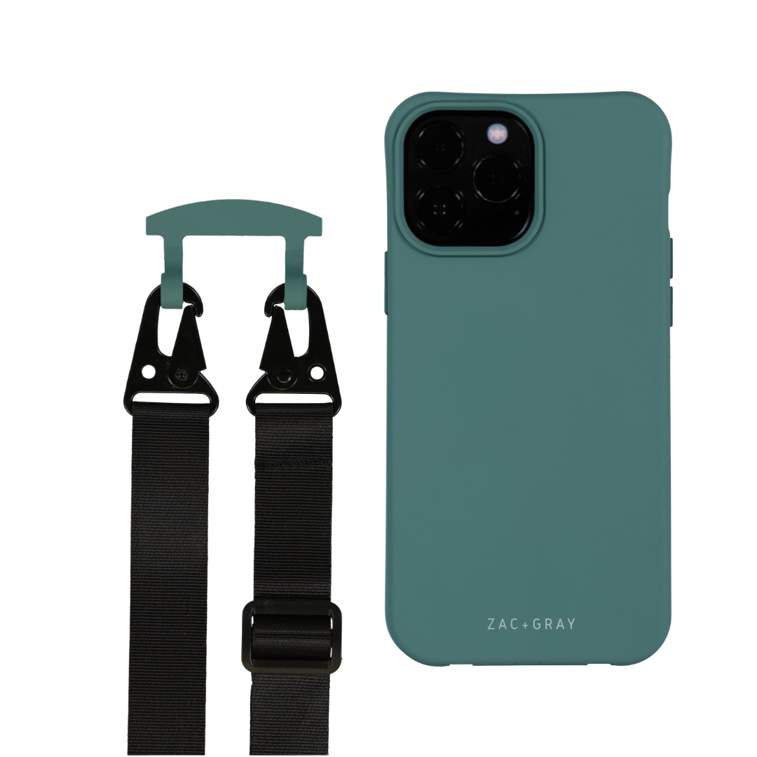 a phone case with two suspenders attached to it