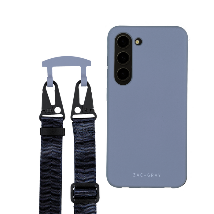 Samsung S23 BLUE FOG CASE + NAVY BLUE STRAP