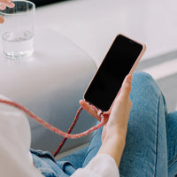 Samsung S24 Ultra ROSÉ PINK CASE + RAINBOW RED CORD