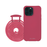 a pink phone case next to a pink hose