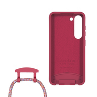 Samsung S24 RASPBERRY RED CASE + RAINBOW RED CORD