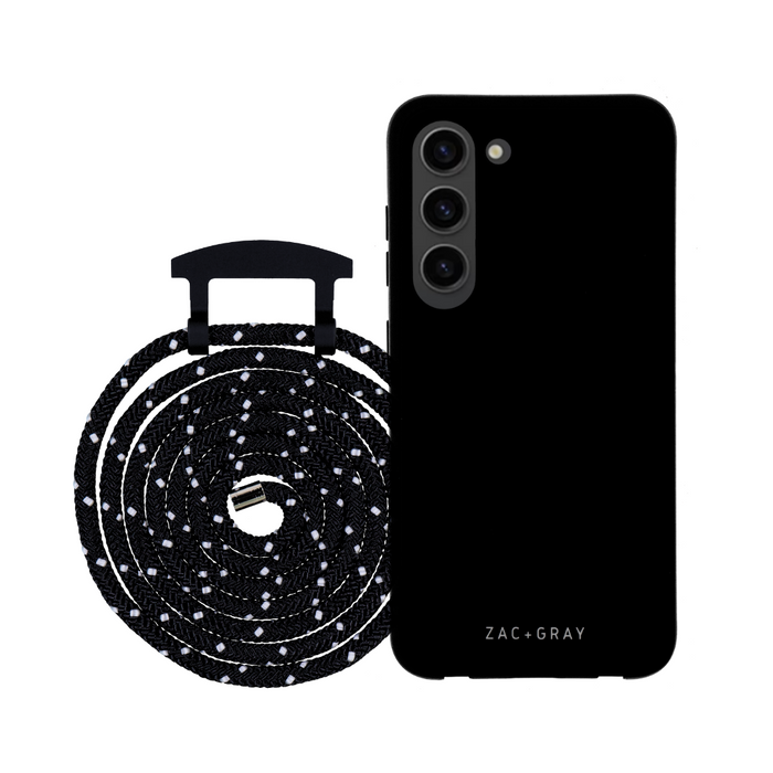 Samsung S23 MIDNIGHT BLACK CASE + MIDNIGHT SKY CORD