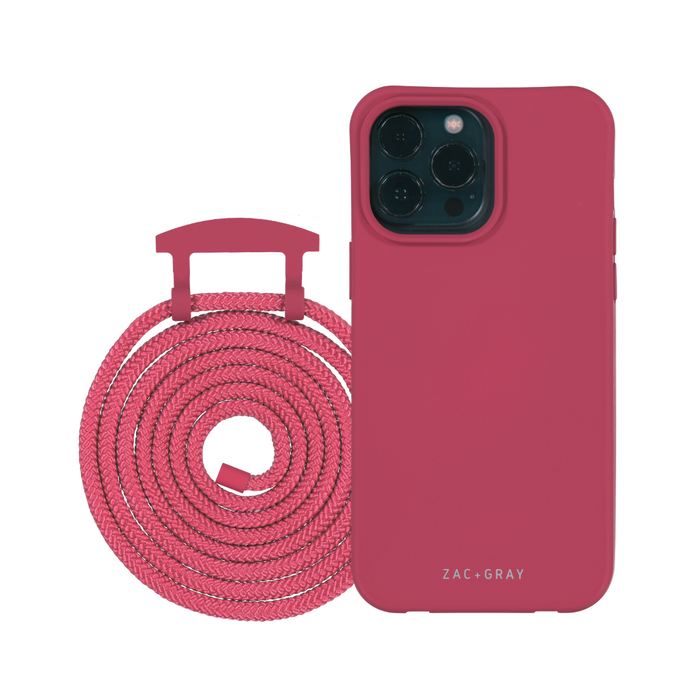 iPhone 16 Pro Max RASPBERRY RED CASE + CORD - MAGSAFE