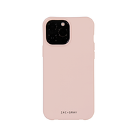 a pink iphone case sitting on top of a white surface